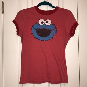 Junk Food Cookie Monster ringer  Size Large